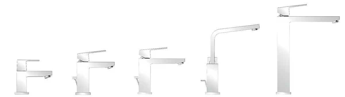 Grohe Eurocube wysoka bateria umywalkowa w chromie z dźwignią i obrotową wylewką
