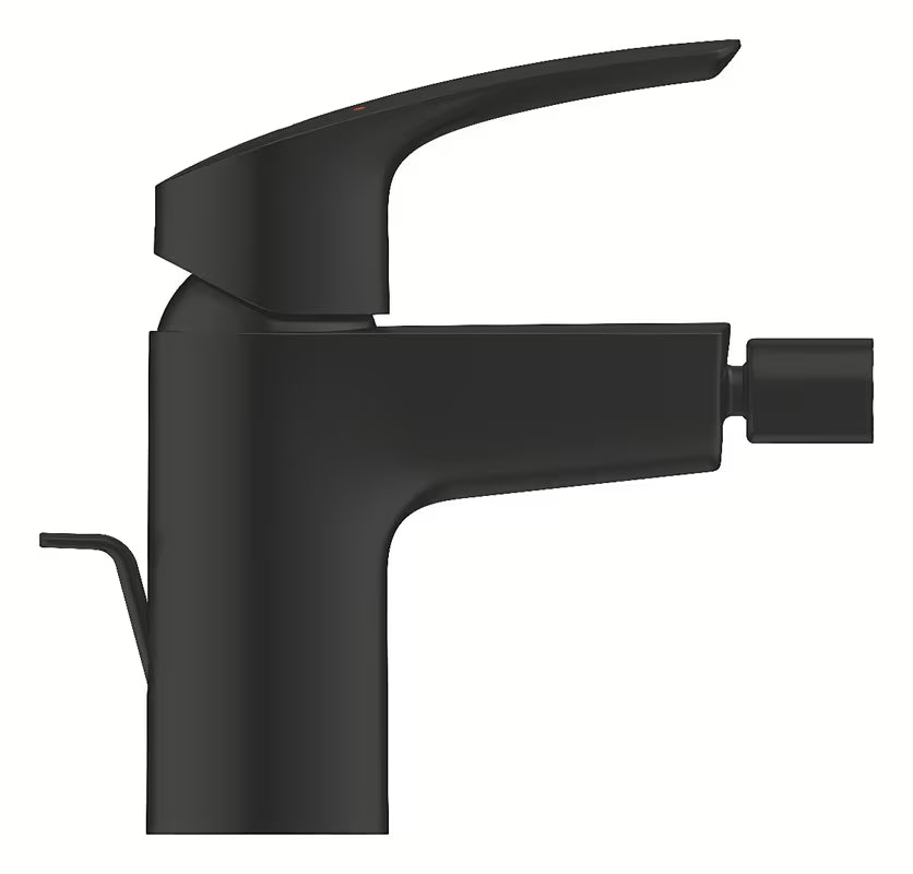 Grohe Eurosmart jednouchwytowa bateria bidetowa z odpływem w kolorze matowej czerni