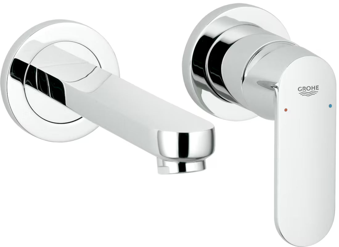 Chromowana podtynkowa bateria umywalkowa Grohe Eurosmart Cosmopolitan pro montaż ścienny