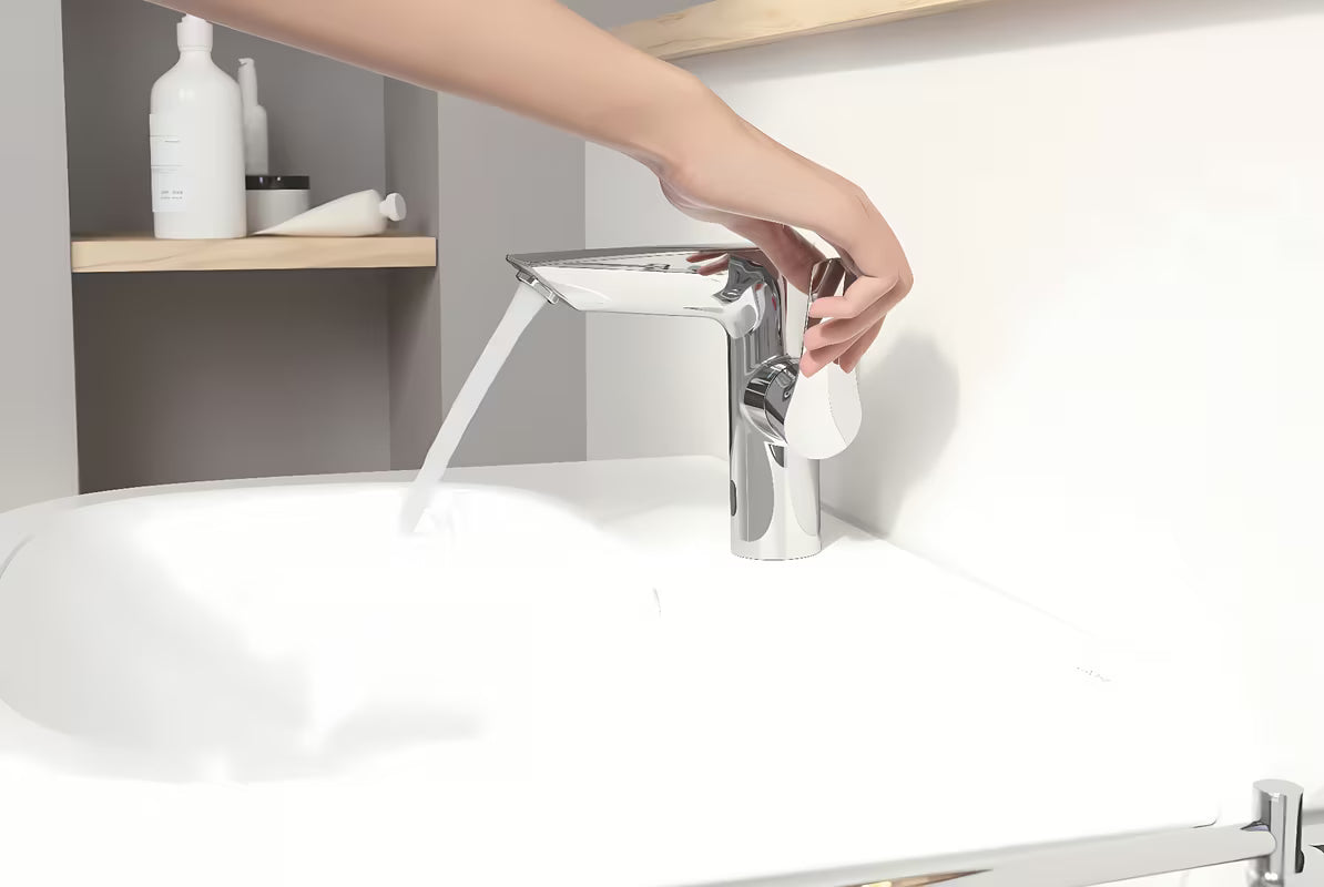 Grohe Eurosmart New jednouchwytowa stojąca bateria umywalkowa z sensorem w wykończeniu chromowanym