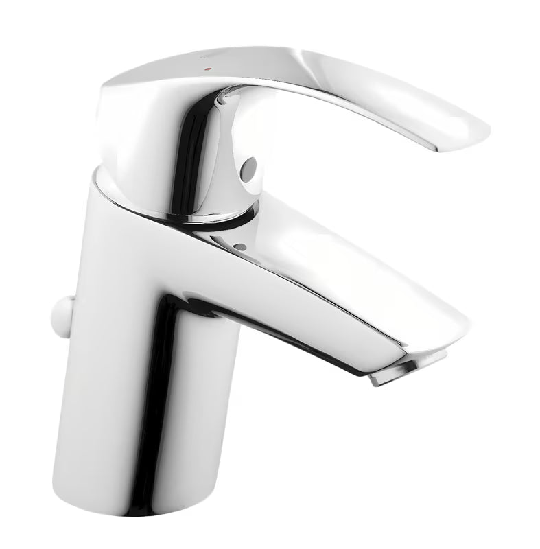 Jednouchwytowa bateria umywalkowa Grohe Eurosmart New w chromowanym wykończeniu o wysokim połysku.
