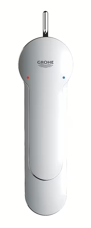 Chromowana bateria umywalkowa Grohe Eurostyle Cosmopolitan z dźwignią i korkiem spustowym