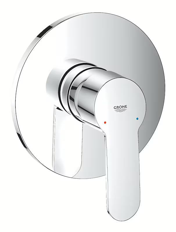 Podtynkowa bateria prysznicowa Grohe Eurostyle Cosmopolitan w wykończeniu chrom z dźwignią.
