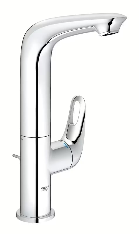 Grohe Eurostyle New wysoka jednouchwytowa stojąca bateria umywalkowa z odpływem w wykończeniu chrom