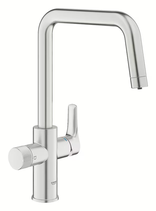 Bateria zlewozmywakowa Grohe Blue Pure 2022 z funkcją filtracji w wykończeniu supersteel