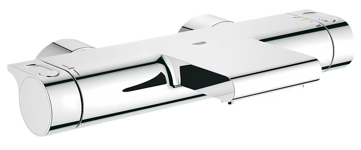 Chromowana termostatyczna ścienna bateria wannowa Grohe Grohtherm 2000 z przełącznikiem wanna/prysznic