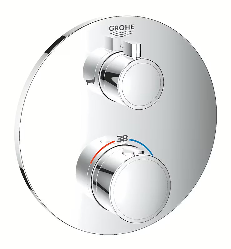 Podtynkowa termostatyczna bateria prysznicowa Grohe w wykończeniu chrom