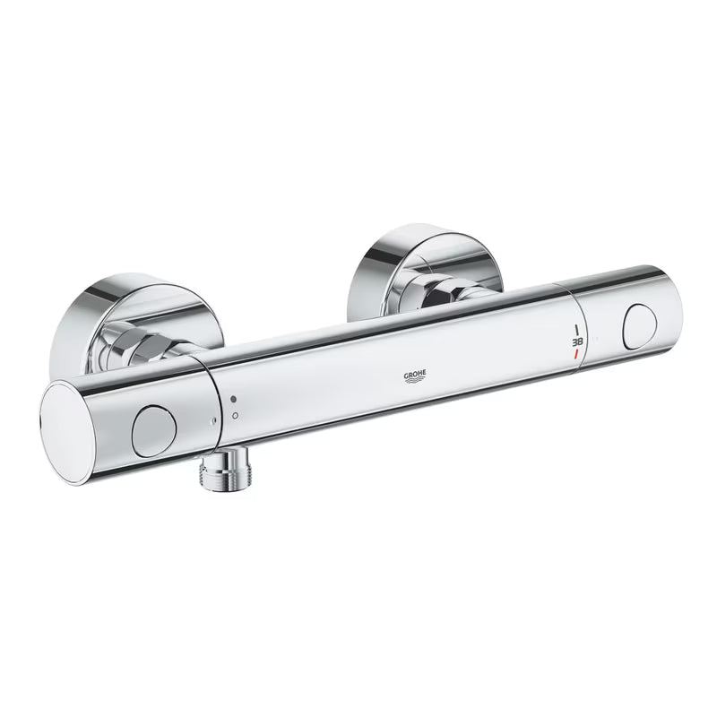 Chromowana ścienna termostatyczna bateria prysznicowa Grohe Grohtherm 800 Cosmopolitan