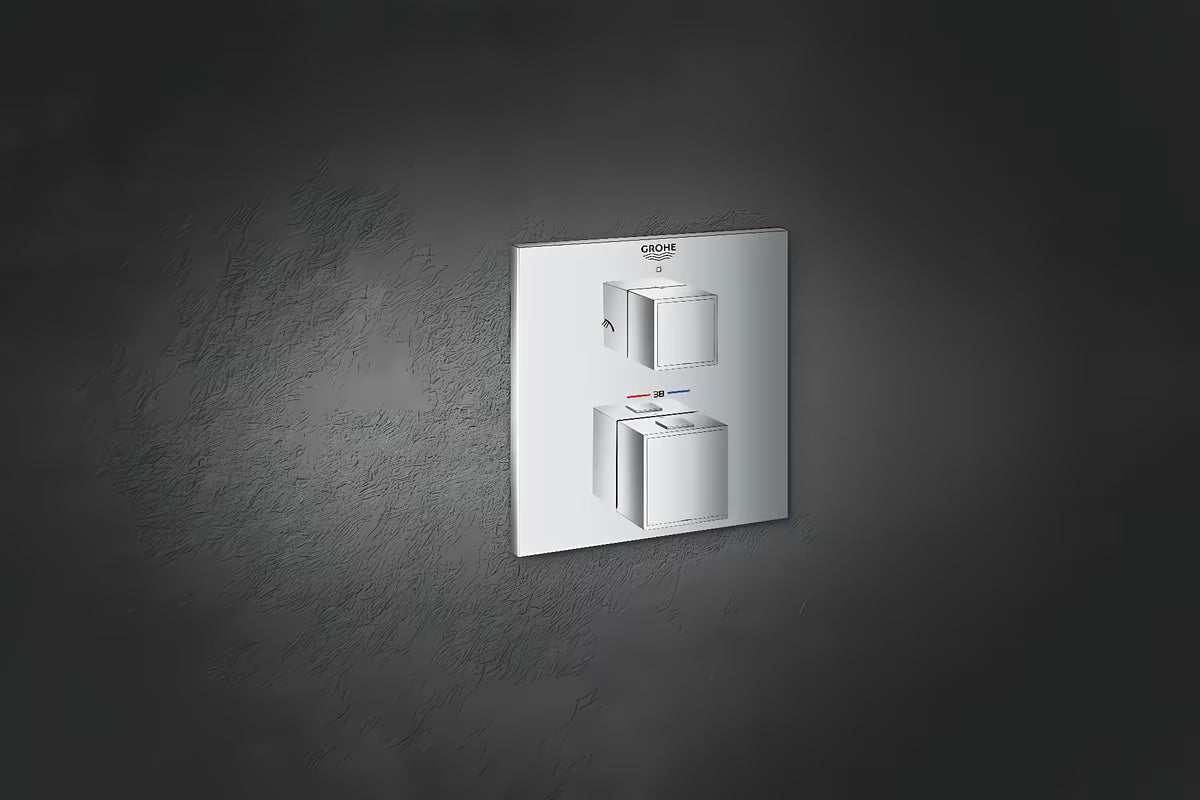 Podtynkowa termostatyczna bateria prysznicowa Grohe Grohtherm Cube w wykończeniu chrom
