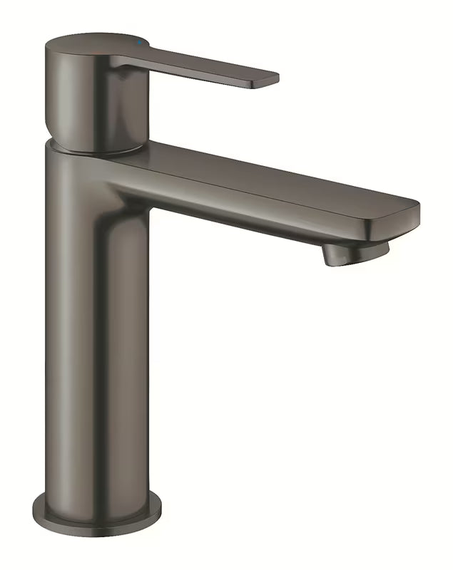 Umywalkowa bateria jednouchwytowa Grohe Lineare w wykończeniu szczotkowany hard graphite ze standardowym korkiem