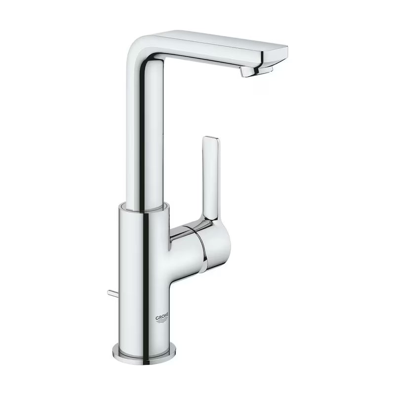 Grohe Lineare wysoka jednouchwytowa bateria umywalkowa z odpływem w wykończeniu chrom