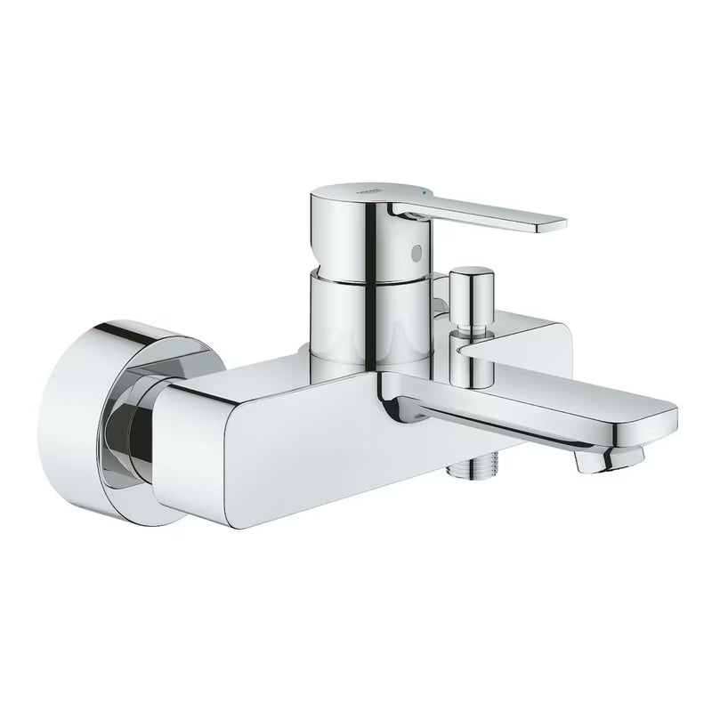 Ścienna jednouchwytowa bateria wannowa Grohe Lineare w wykończeniu chrom z przełącznikiem wanna/prysznic