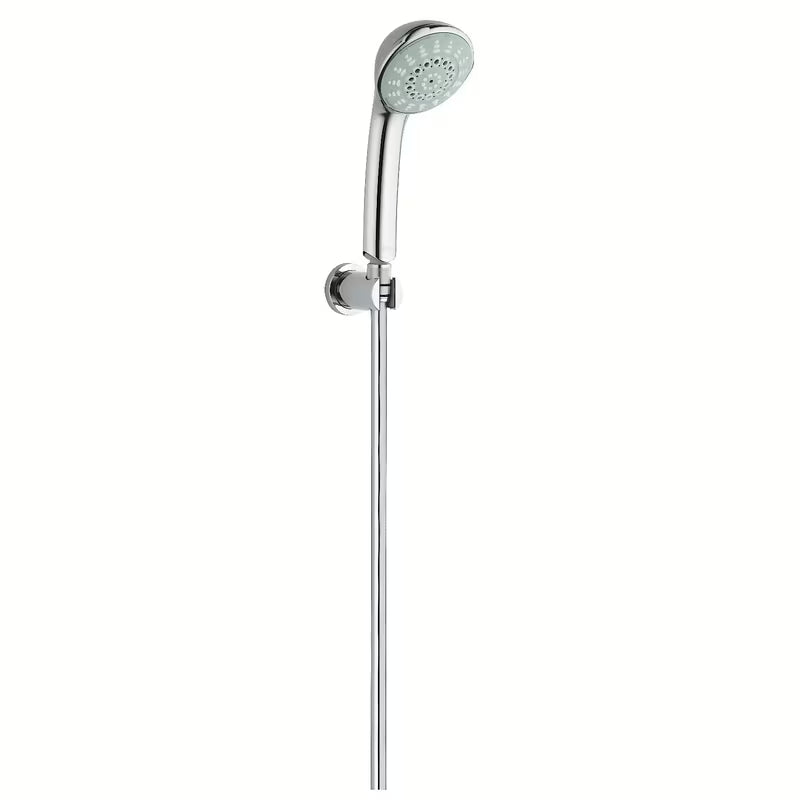 Chromowany stały ścienny uchwyt prysznicowy Grohe Rainshower z okrągłą rozetą