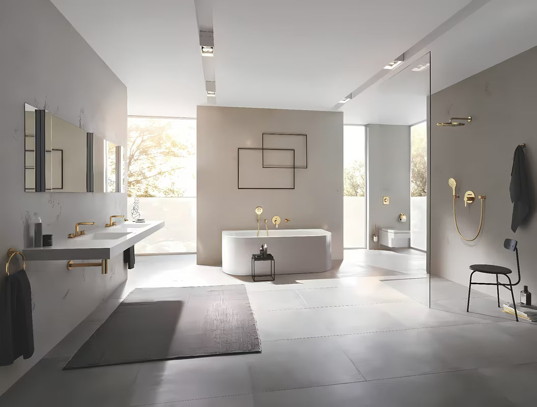 Grohe Rainshower Cosmopolitan Metal deszczownica 310 z ramieniem 380 mm w wykończeniu Cool Sunrise