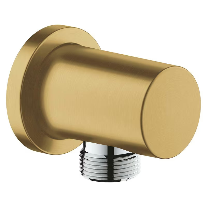 Przyłącze kątowe Grohe Rainshower neutral z okrągłą rozetą w wykończeniu Brushed Cool Sunrise