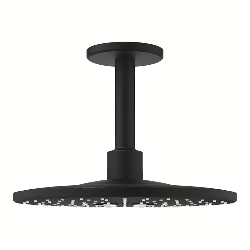 Deszczownica Grohe Rainshower smartactive 310 Phantom Black z ramieniem prysznicowym i dwoma rodzajami strumienia