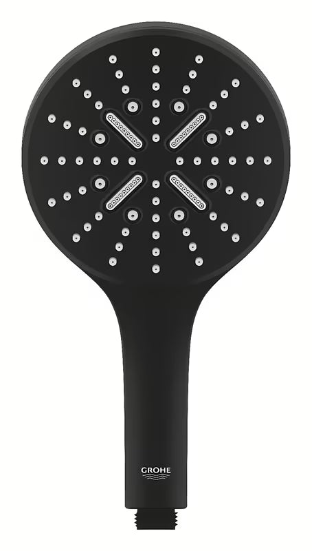 Słuchawka prysznicowa słuchawka prysznicowa Grohe Rainshower Smartactive phantom black z 3 strumieniami i sterowaniem SmartTip