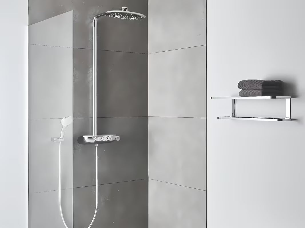 Grohe Rainshower smartcontrol system prysznicowy z baterią termostatyczną w chromie z deszczownicą 360 mm i słuchawką prysznicową