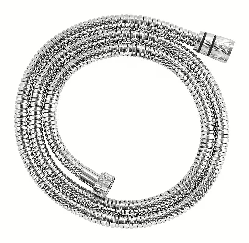 Chromowany wąż prysznicowy Grohe Rotaflex 1500 mm z obrotową stożkową nakrętką TwistStop i uniwersalnym przyłączem G 1/2".