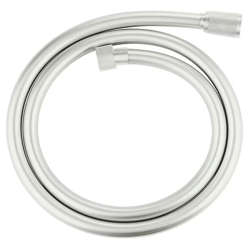Wąż prysznicowy Grohe Silverflex 1250 mm z matowym wykończeniem Grohe supersteel i końcówką TwistFree zapobiegającą skręcaniu.