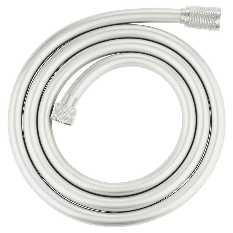 Wąż prysznicowy Grohe Silverflex w wykończeniu Supersteel z obrotową końcówką Twistfree i zabezpieczeniem AntiFold.