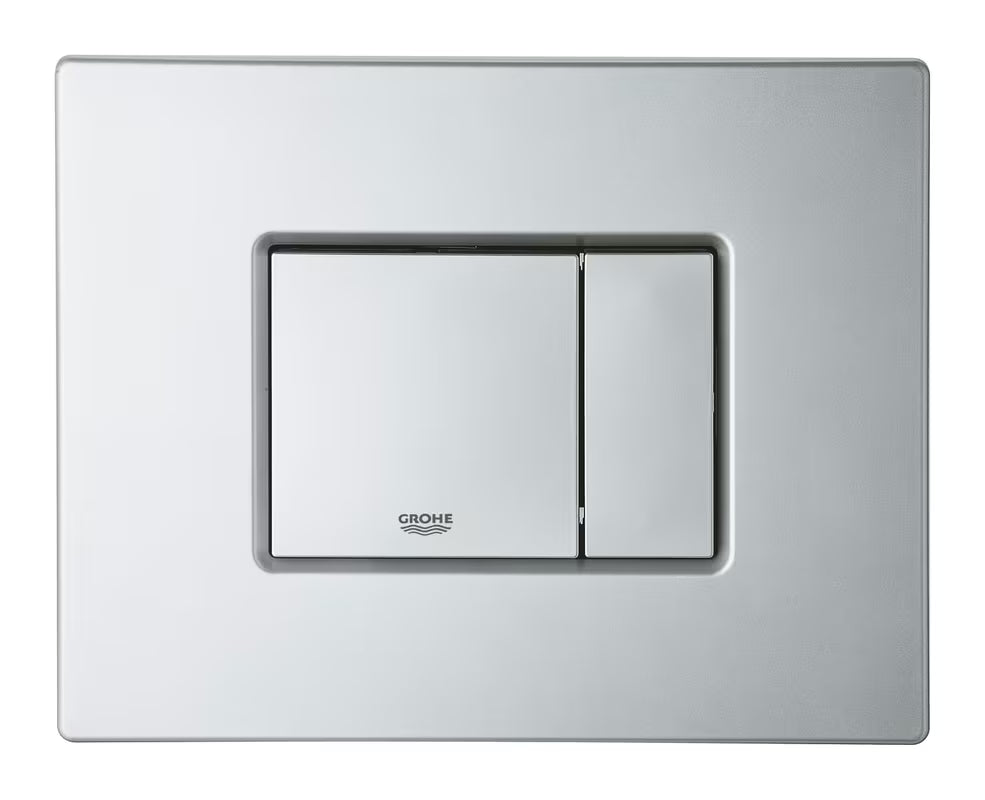 Przycisk spłukujący przycisk Grohe Skate Cosmopolitan w wykończeniu titanium/brilliant chrom z powłoką przeciw odciskom palców.