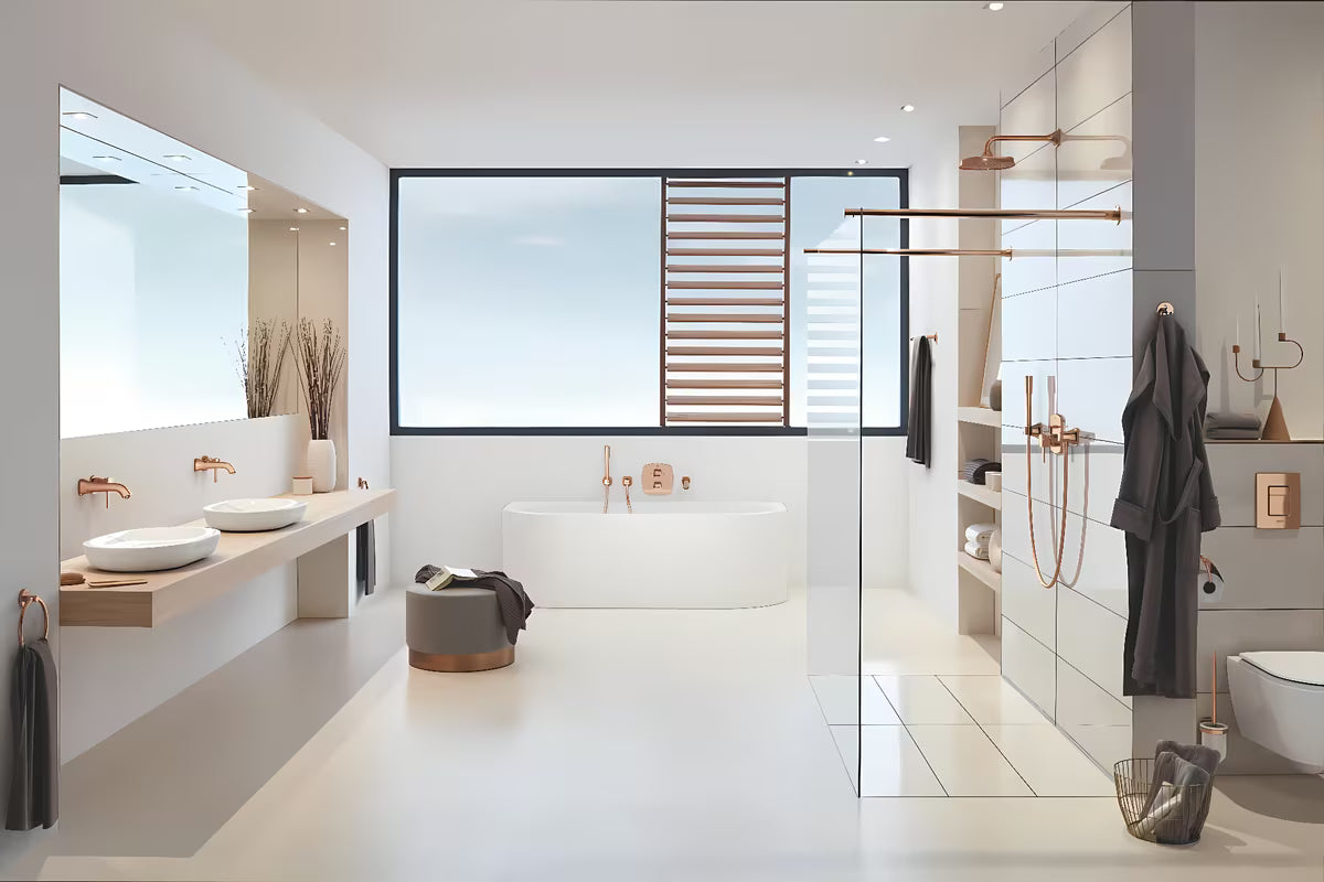 Przycisk spłukujący Grohe Skate Cosmopolitan w kolorze warm sunset pro, 2-funkcyjne spłukiwanie
