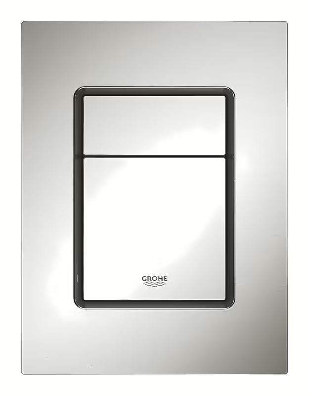 Spłukujący przycisk Grohe Skate Cosmopolitan S w matowym wykończeniu stainless pro stelaże podtynkowe