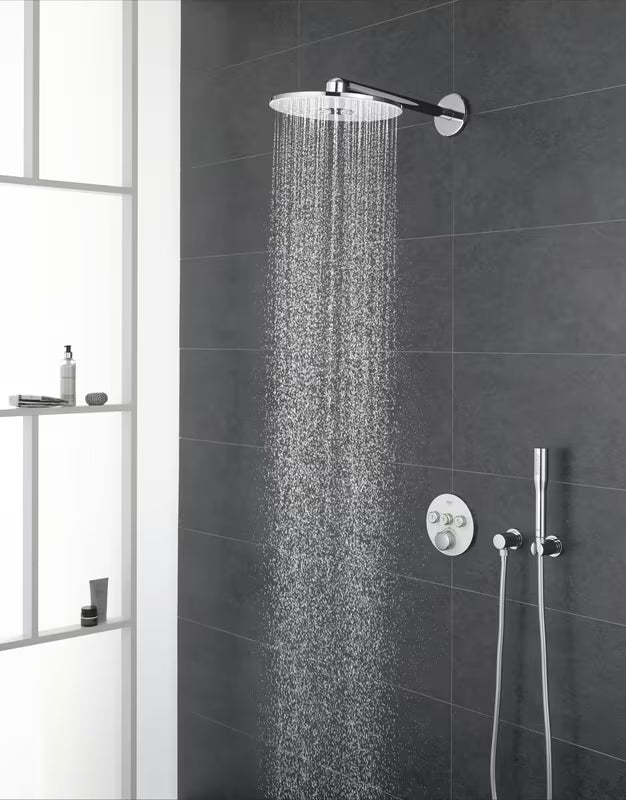 Podtynkowa termostatyczna bateria prysznicowa Grohe Grohtherm smartcontrol w wykończeniu Moon White