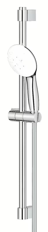 Chromowany zestaw prysznicowy Grohe Tempesta ze słuchawką prysznicową, drążkiem prysznicowym i wężem