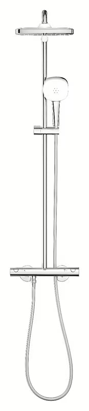 System prysznicowy Grohe Tempesta Cube System z baterią termostatyczną w chromie, z deszczownicą i słuchawką prysznicową