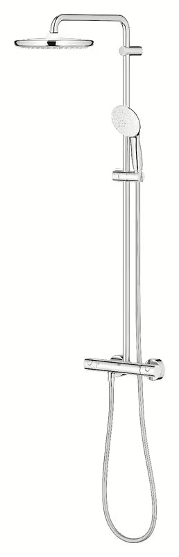 System prysznicowy Grohe Tempesta System z baterią termostatyczną w chromie z deszczownicą i słuchawką prysznicową