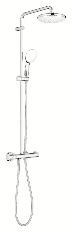 Grohe Tempesta System prysznicowy z baterią termostatyczną w chromie z deszczownicą i słuchawką prysznicową