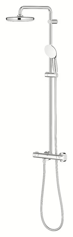 Grohe Tempesta System prysznicowy z baterią termostatyczną w chromie z deszczownicą i słuchawką prysznicową