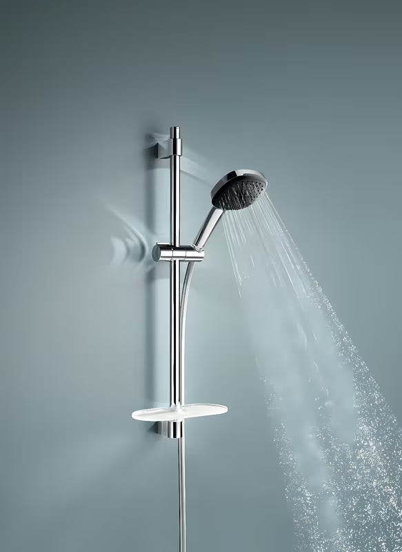 Grohe Vitalio Comfort chromowy zestaw prysznicowy ze słuchawką prysznicową, drążkiem, wężem i półką