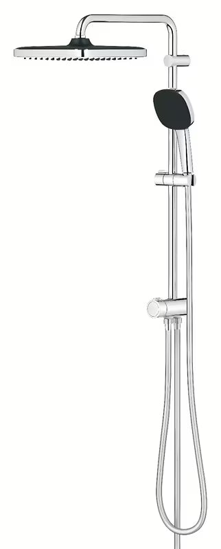 System prysznicowy Grohe Vitalio Comfort System w chromie z deszczownicą i słuchawką prysznicową