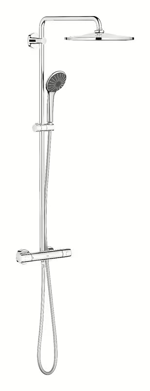 System prysznicowy Grohe Vitalio Joy XXL 310 z termostatem w chromie, z deszczownicą i słuchawką prysznicową