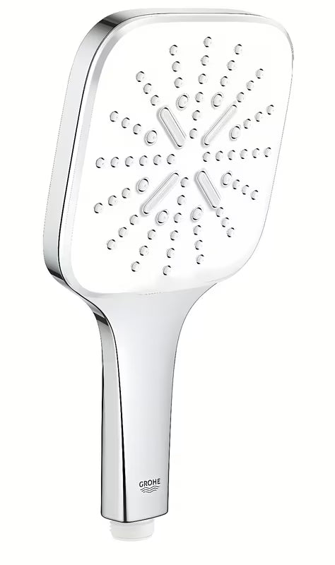 Chromowana słuchawka prysznicowa Grohe Vitalio 130 SmartActive Cube z trzema strumieniami i sterowaniem SmartTip