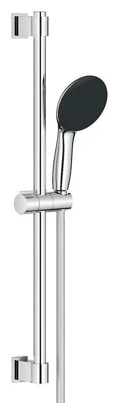 Chromowany zestaw prysznicowy Grohe Vitalio Start ze słuchawką prysznicową, drążkiem prysznicowym i wężem