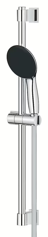 Chromowany zestaw prysznicowy Grohe Vitalio Start ze słuchawką prysznicową, drążkiem prysznicowym i wężem