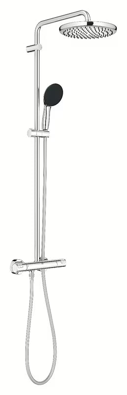 Grohe Vitalio Start System prysznicowy z baterią termostatyczną chrom z deszczownicą i słuchawką prysznicową