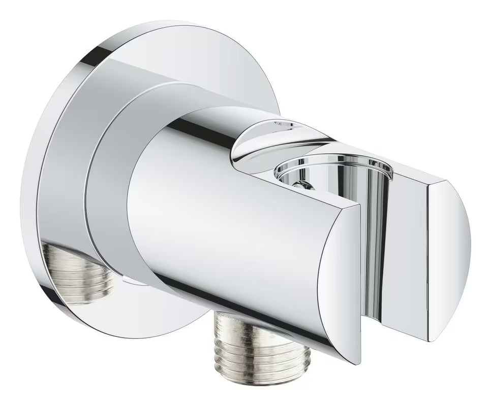 Grohe Vitalio Universal przyłącze kątowe prysznice w chromie z uchwytem ściennym prysznice