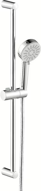 Chromowany zestaw prysznicowy Hansa Basic z słuchawką prysznicową, drążkiem prysznicowym i wężem 150 cm