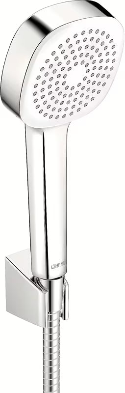 Zestaw wannowy Hansa Basicjet w chromie z słuchawką prysznicową, wężem 1500 mm i uchwytem prysznice