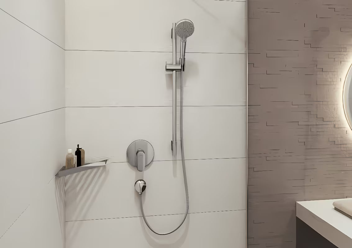 Chromowany półka narożna hansgrohe addstoris ze stali nierdzewnej pro montaż ścienny do prysznice