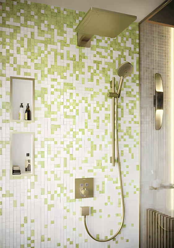 Hansgrohe addstoris uchwyt na szklankę i szczoteczki z nieprzezroczystą szklanką ze szkła w szczotkowanym brązie