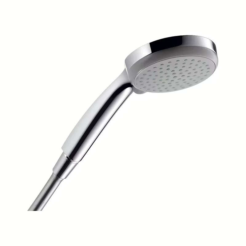 Słuchawka prysznicowa Hansgrohe Croma 100 w chromie o średnicy 100 mm i czterech rodzajach strumienia