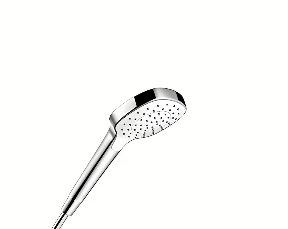 Hansgrohe Croma Select E zestaw prysznicowy w wykończeniu biały/chrom ze słuchawką prysznicową, drążkiem Unica i wężem