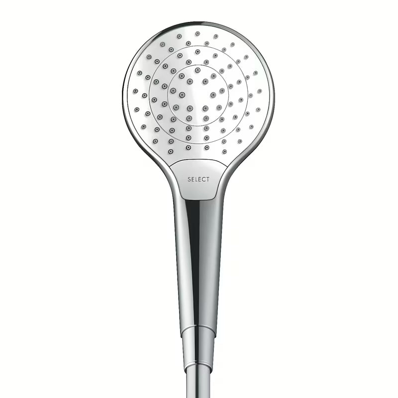 Słuchawka prysznicowa Hansgrohe Croma Select S w kolorze białym/chrom z przyciskiem Select i trzema strumieniami
