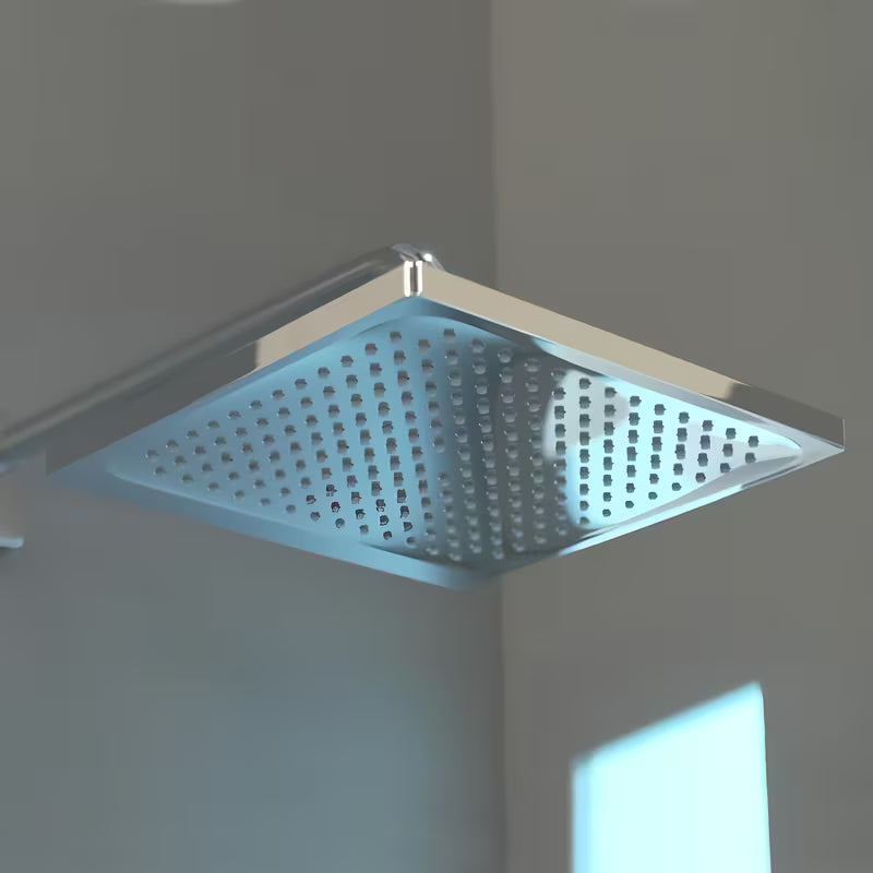 Deszczownica Hansgrohe Crometta E 240 w chromie ze strumieniem Rain i kwadratową głowicą 240 × 240 mm.